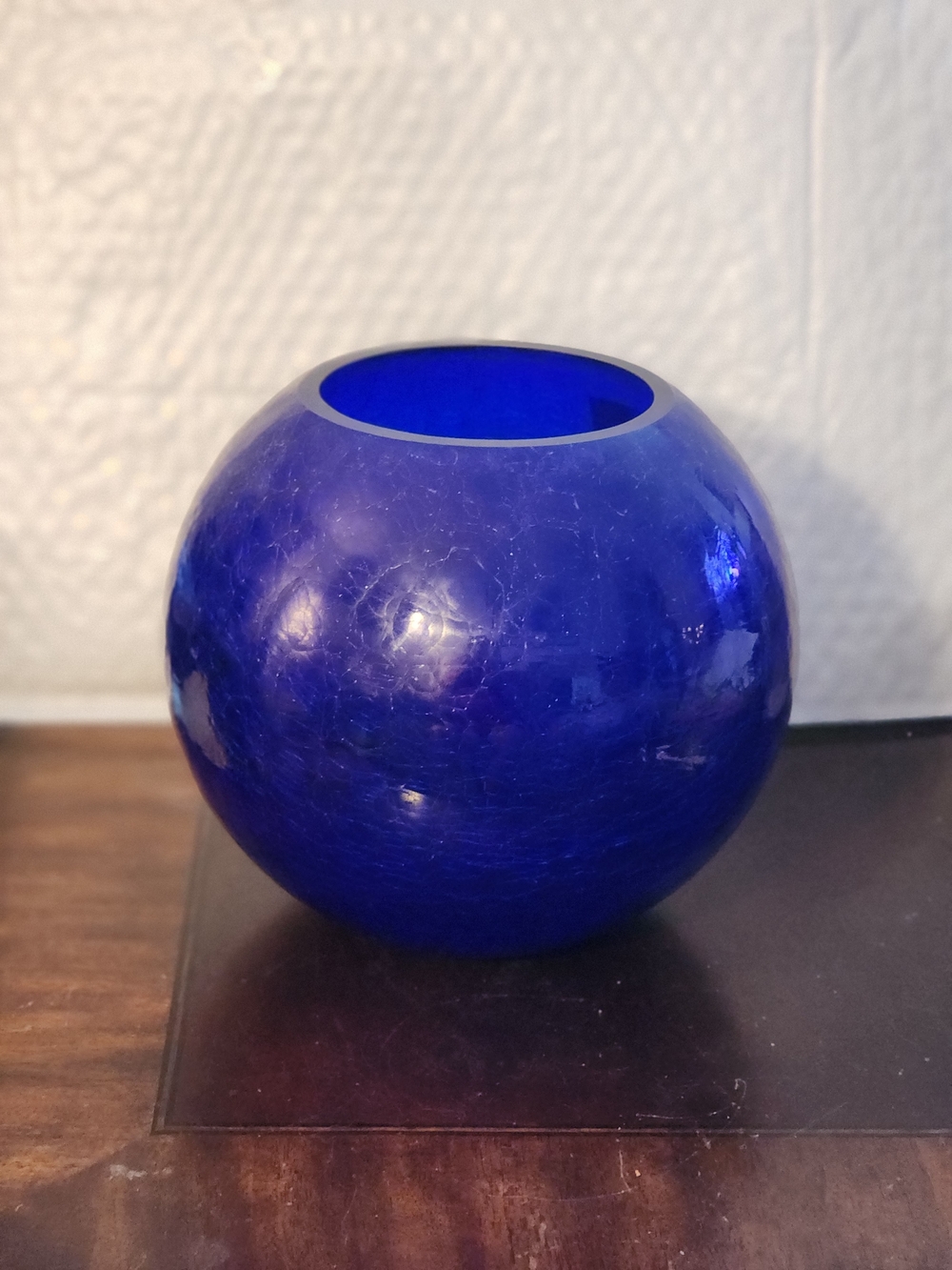 Cobalt Blue Glass Globe Vase